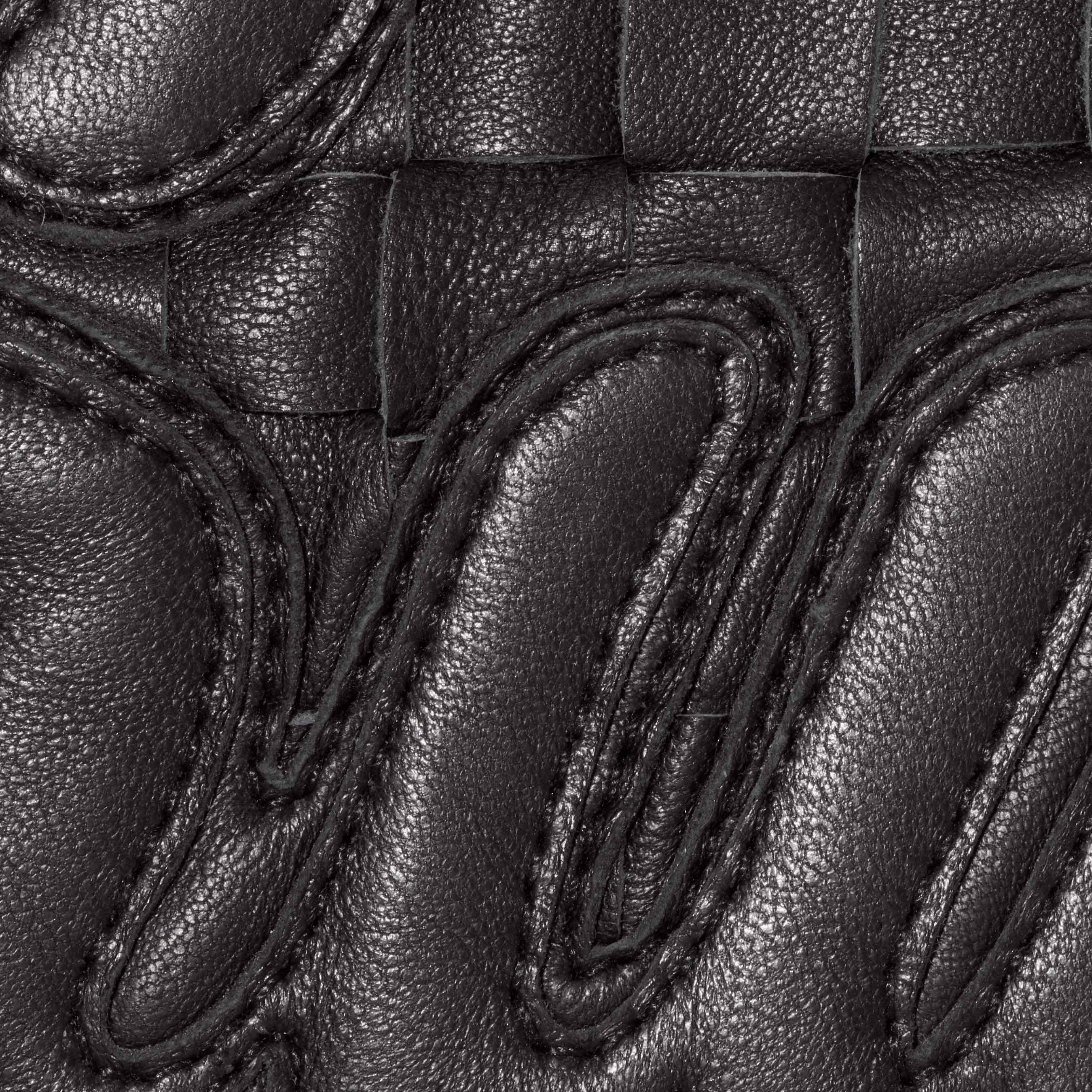 Woven Leather Varsity Jacket view 7